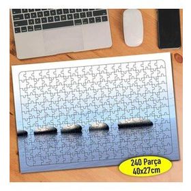10430135 Mavi Deniz İçinde Sıralı Taşlar 240 Parça Puzzle Yapboz