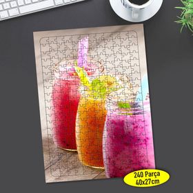 104393249 Meyveli Smoothie Kokteyl 240 Parça Puzzle Yapboz