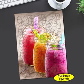 104393249 Meyveli Smoothie Kokteyl 240 Parça Puzzle Yapboz