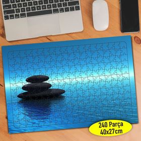 10449151 Mavi Deniz İçinde Dizili Taşlar 240 Parça Puzzle Yapboz