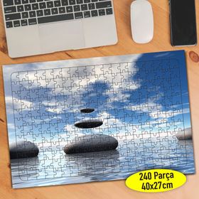 10453207 Mavi Deniz İçinde Dizili Taşlar 240 Parça Puzzle Yapboz