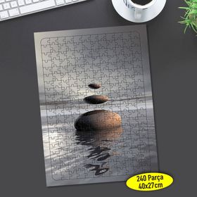 10454415 Mavi Deniz İçinde Dizili Taşlar 240 Parça Puzzle Yapboz