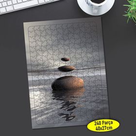 10454415 Mavi Deniz İçinde Dizili Taşlar 240 Parça Puzzle Yapboz