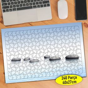 10466350 Mavi Deniz İçinde Sıralı Taşlar 240 Parça Puzzle Yapboz