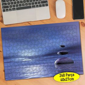 10466358 Mavi Deniz İçinde Dizili Taşlar 240 Parça Puzzle Yapboz