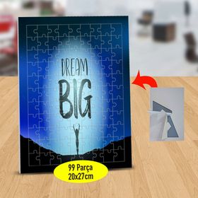 104810022 Dream Big Yazılı 99 Parça Puzzle Yapboz Tablo