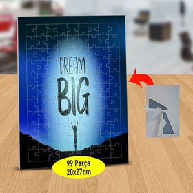 104810022 Dream Big Yazılı 99 Parça Puzzle Yapboz Tablo