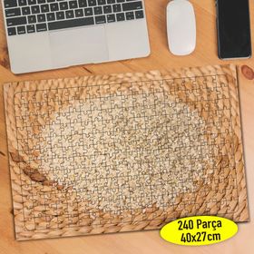 105369704 Hasır Tabak İçinde Buğday Gıda 240 Parça Puzzle Yapboz