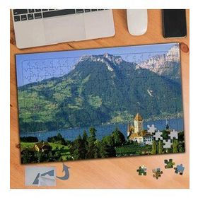 106 Şehirde Deniz Dağ Manzarası 240 Parça Puzzle Yapboz Tablo