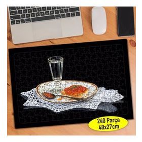 106191009 Siyah Zeminde Kırmızı Havyar 240 Parça Puzzle Yapboz