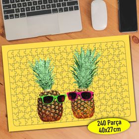 106312810 Gözlüklü Ananas Kafalar 240 Parça Puzzle Yapboz