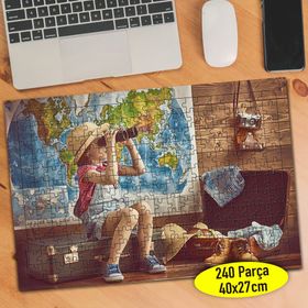 106454169 Dürbünle Keşif Yapan Çocuk 240 Parça Puzzle Yapboz