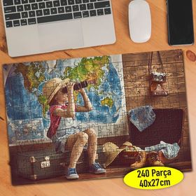106454169 Dürbünle Keşif Yapan Çocuk 240 Parça Puzzle Yapboz
