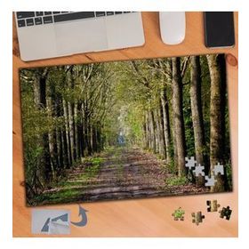 107 Ağaçlı Orman Yolu Doğa Manzarası 240 Parça Puzzle Yapboz Tablo