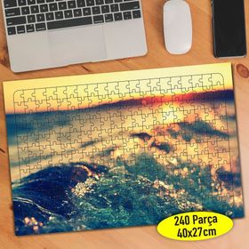 107171161 Gün Batımında Deniz Dalgaları 240 Parça Puzzle Yapboz