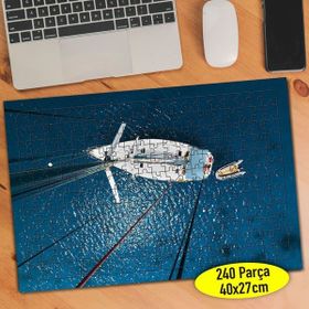 107360886 Mavi Denizde Yelkenli Tekne 240 Parça Puzzle Yapboz
