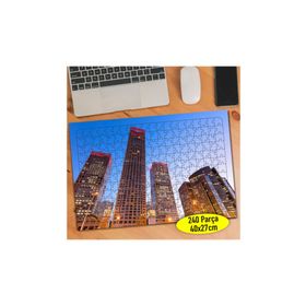 107754626 Işıklı Şehir Plazaları 240 Parça Puzzle Yapboz