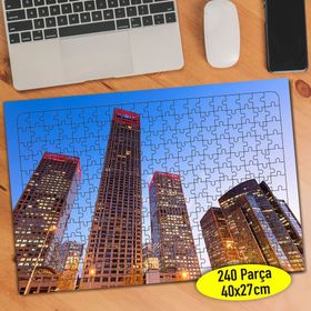 107754626 Işıklı Şehir Plazaları 240 Parça Puzzle Yapboz