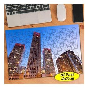 107754626 Işıklı Şehir Plazaları 240 Parça Puzzle Yapboz