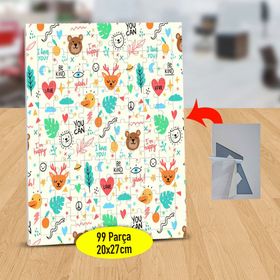108239 Çizimsel Renkli Hayvanlar 99 Parça Puzzle Yapboz Tablo
