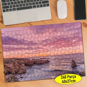 108744620 Kızıl Gökyüzü Deniz Manzarası 240 Parça Puzzle Yapboz