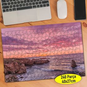 108744620 Kızıl Gökyüzü Deniz Manzarası 240 Parça Puzzle Yapboz