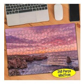 108744620 Kızıl Gökyüzü Deniz Manzarası 240 Parça Puzzle Yapboz