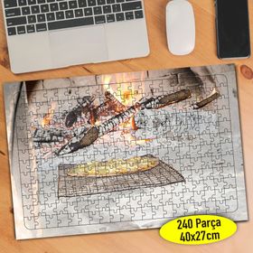 108916573 Taş Fırında Pizza Fast Food 240 Parça Puzzle Yapboz