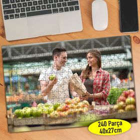 109110410 Organik Gıda Pazarı Alışveriş 240 Parça Puzzle Yapboz