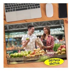 109110410 Organik Gıda Pazarı Alışveriş 240 Parça Puzzle Yapboz