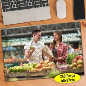 109110410 Organik Gıda Pazarı Alışveriş 240 Parça Puzzle Yapboz