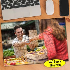 109110569 Organik Gıda Pazarı Alışveriş 240 Parça Puzzle Yapboz