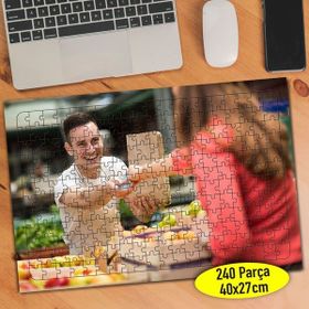 109110569 Organik Gıda Pazarı Alışveriş 240 Parça Puzzle Yapboz