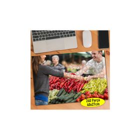 109110741 Organik Gıda Pazarı Alışveriş 240 Parça Puzzle Yapboz