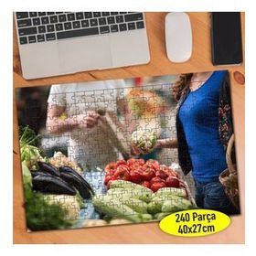 109110949 Organik Gıda Pazarı Sebzeler 240 Parça Puzzle Yapboz