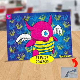 1092 Tek Gözlü Sevimli Canavar 99 Parça Puzzle Yapboz Tablo