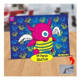 1092 Tek Gözlü Sevimli Canavar 99 Parça Puzzle Yapboz Tablo