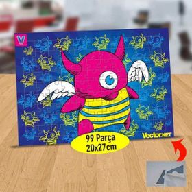 1092 Tek Gözlü Sevimli Canavar 99 Parça Puzzle Yapboz Tablo