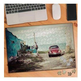 1093927 Bettle Retro Araba Eski Ev 240 Parça Puzzle Yapboz