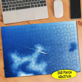 109699897 Mavi Denizde Tekne Manzara 240 Parça Puzzle Yapboz