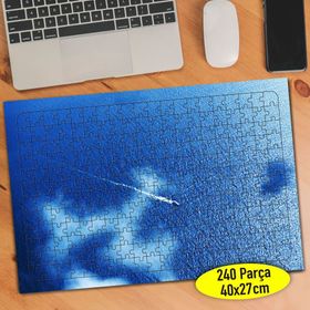 109699897 Mavi Denizde Tekne Manzara 240 Parça Puzzle Yapboz