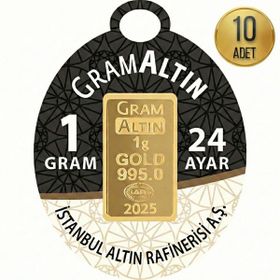 10X1 gr 24 Ayar Külçe Altın