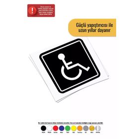 10x10 cm Engelli Amblemi Kadın Araba Laptop Duvar Folyo Sticker