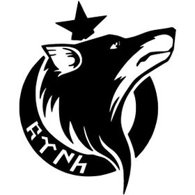 10x12 cm Bozkurt Ay Göktürkçe Araba Laptop Duvar Folyo Sticker