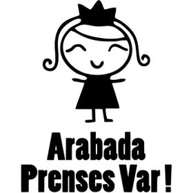 10x13 cm Arabada Prenses Var Araba Laptop Duvar Folyo Sticker