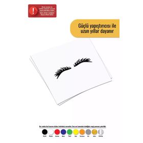 10x4 cm Kirpik Araba Laptop Duvar Folyo Sticker