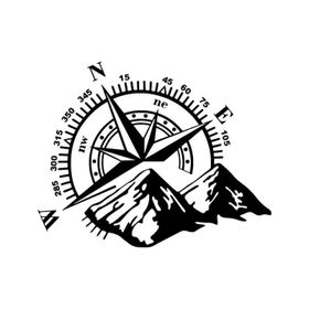 10x8 cm Pusula Off Road Araba Laptop Duvar Folyo Sticker