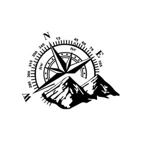 10x8 cm Pusula Off Road Araba Laptop Duvar Folyo Sticker