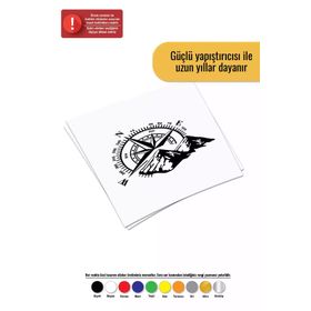 10x8 cm Pusula Off Road Araba Laptop Duvar Folyo Sticker