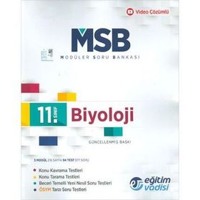 11. Sınıf Biyoloji MSB Modüler Soru Bankası Eğitim Vadisi Yayını